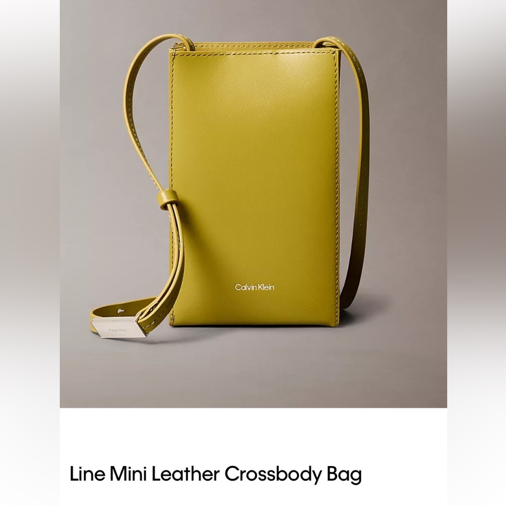 Calvin Klein Mustard Leather Crossbody Bag limited edition, original piece